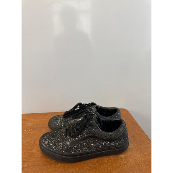 Women’s VANS Cheetah Lace Up Print Metallic Black. Size 5 .5. Sku 2822 - Picture 2 of 13